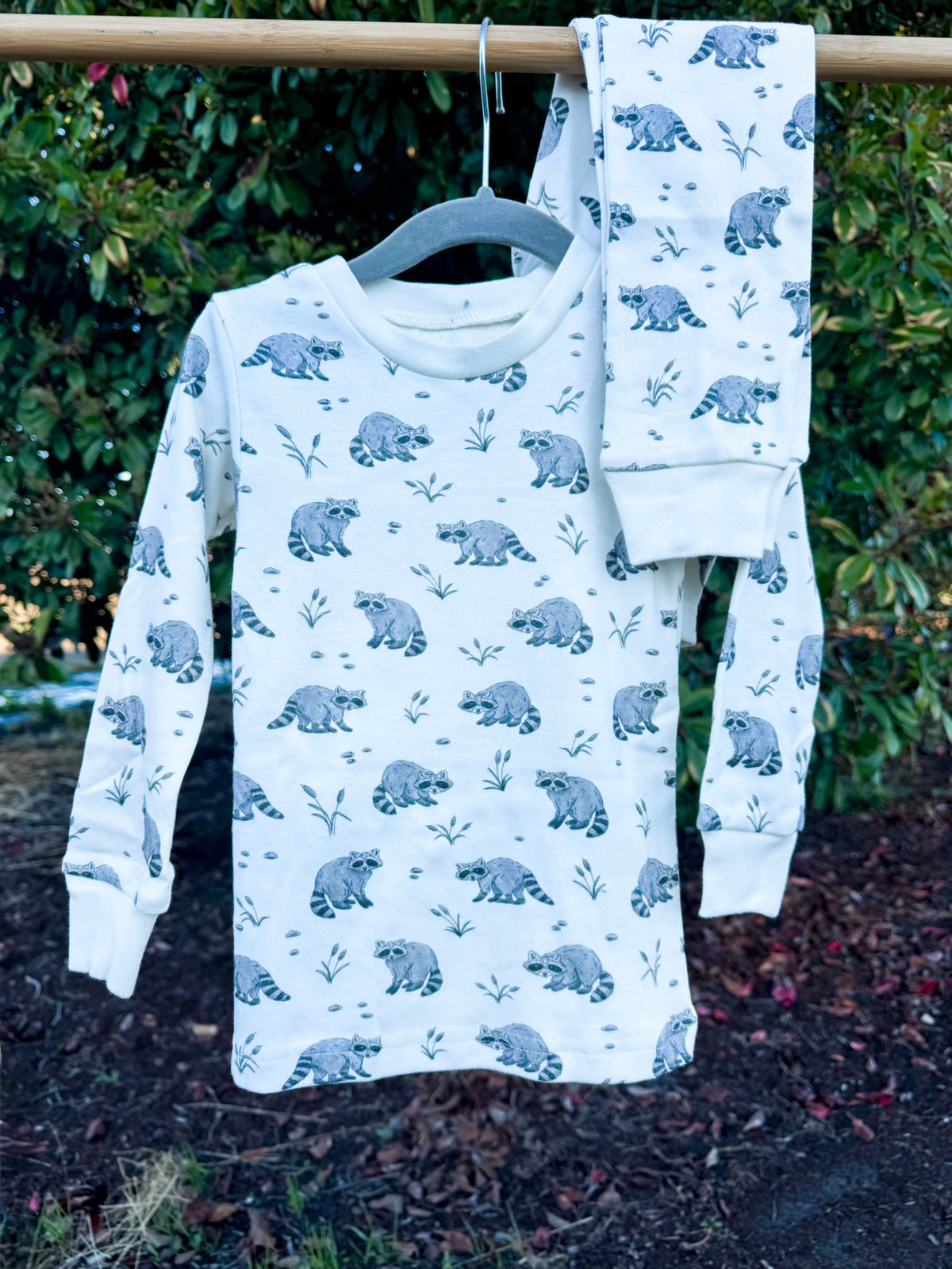 Raccoon Organic Cotton Pajama Set