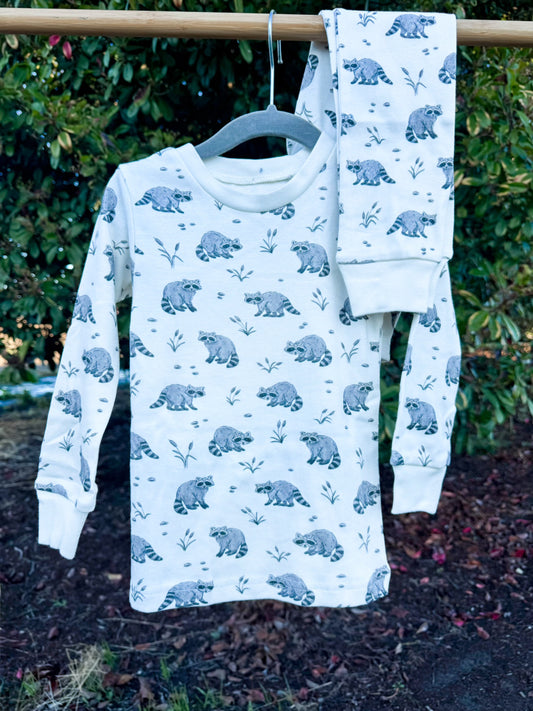 Raccoon Organic Cotton Pajama Set
