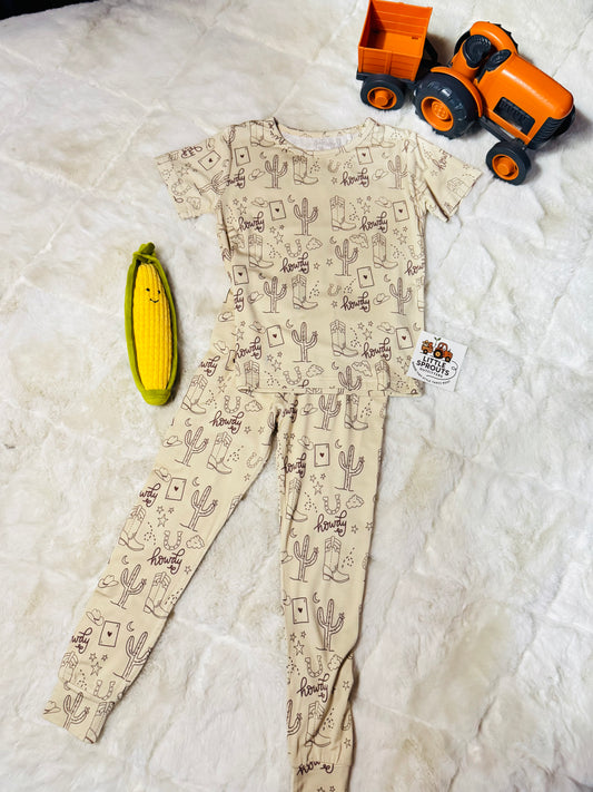 Howdy Oatmeal Pajama Set