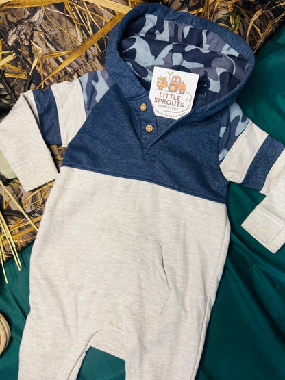Camo Henley Romper