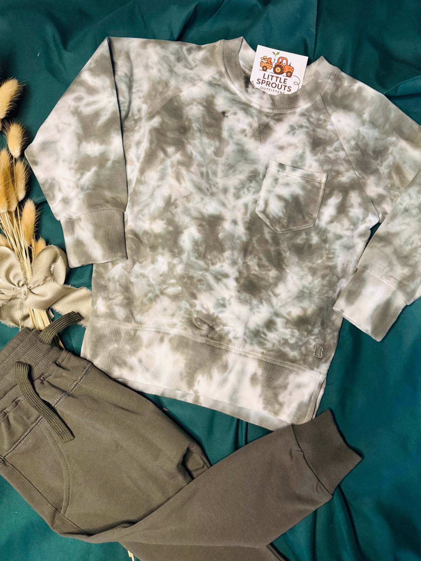 Sage Marble Crewneck