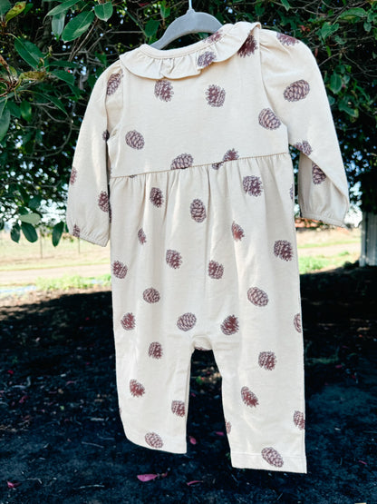 Pinecone Frill Collar Romper | Girls