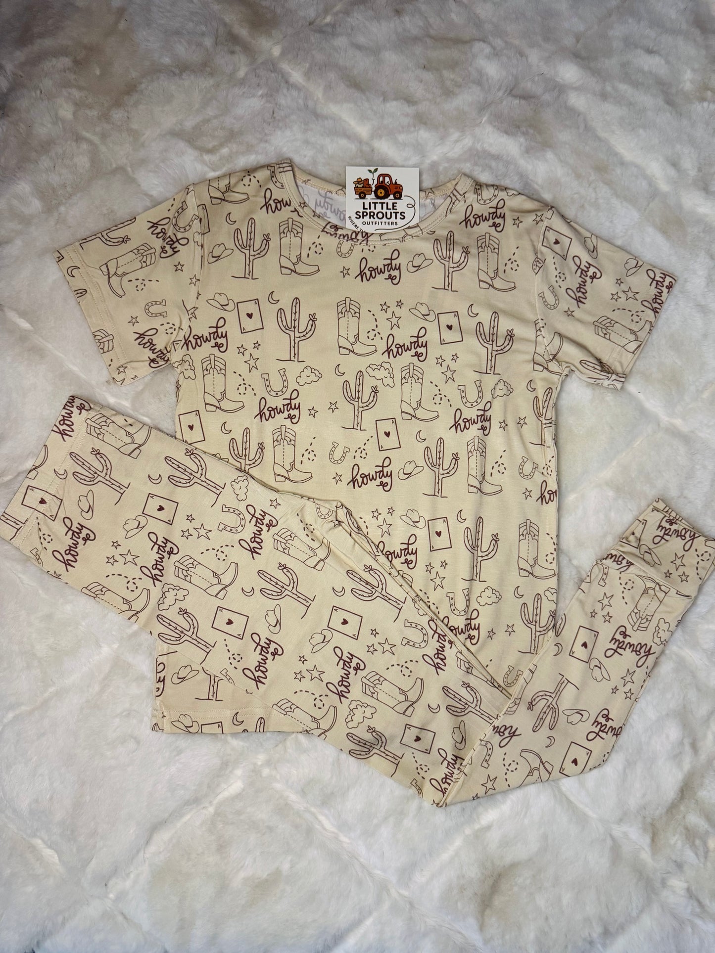 Howdy Oatmeal Pajama Set