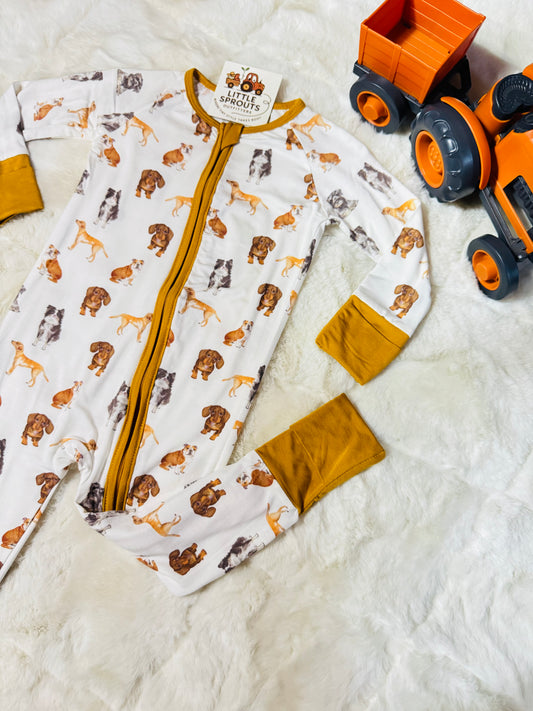 Woof Dog Zipper Pajamas