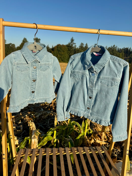 Ruffle Denim Jacket