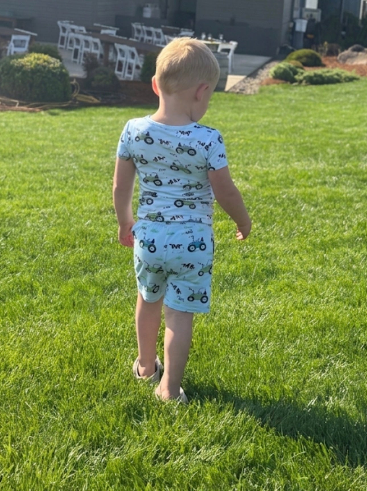 Farmer Blue Bamboo 2pc Pajama Set | Boys