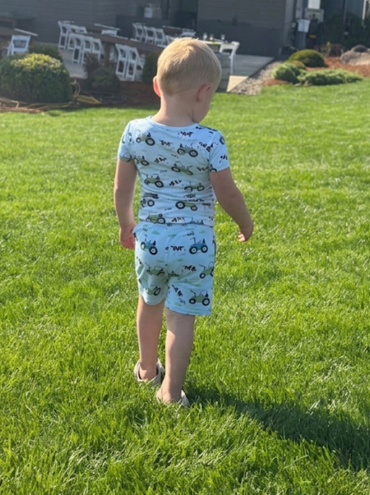 Farmer Blue Bamboo 2pc Pajama Set
