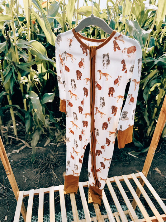 Woof Dog Zipper Pajamas