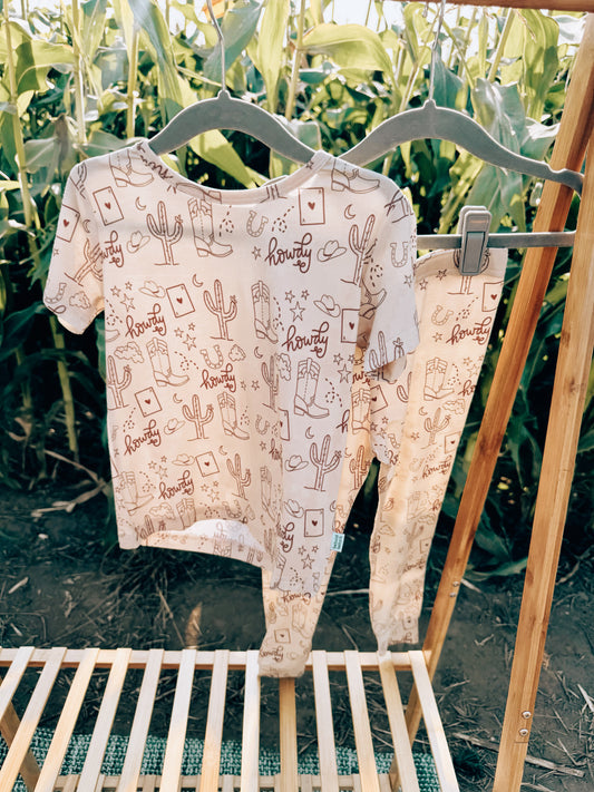 Howdy Oatmeal Pajama Set