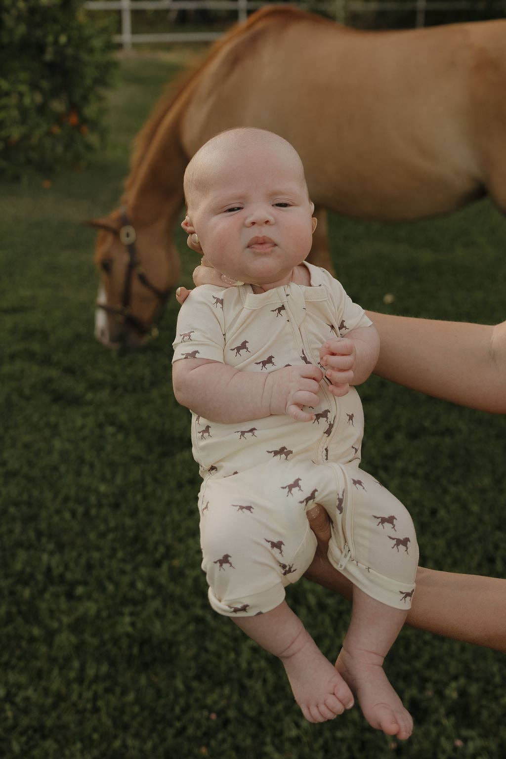 Wild Horses Shortie Bamboo Romper