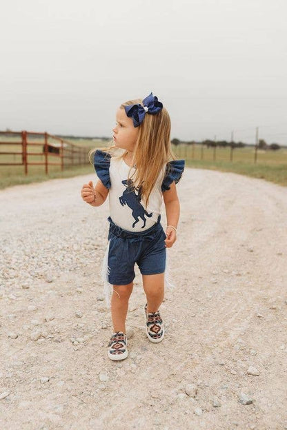 Wild Filly Ruffle Onesie