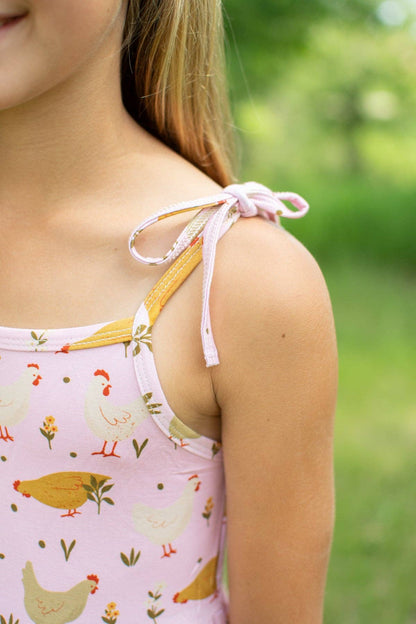 Pink Cottage Chicken Dress | Girls