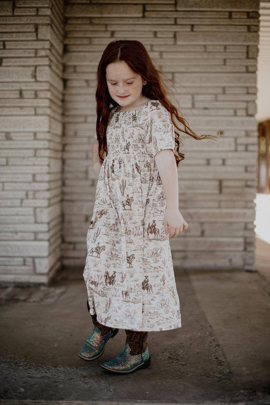 Cowboy Country Smocked Dress | Girls