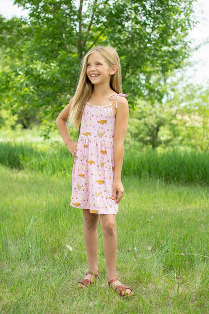 Pink Cottage Chicken Dress | Girls