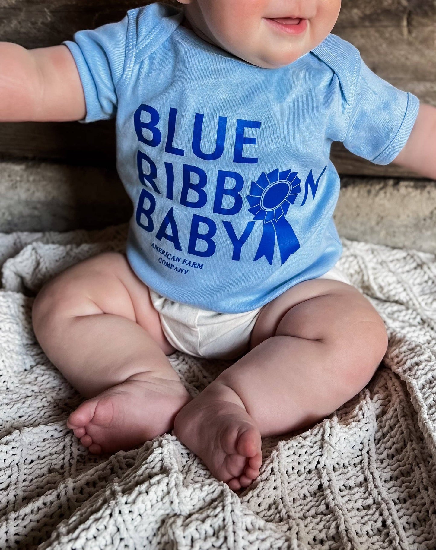 Blue Ribbon Baby Graphic Onesie | Boys